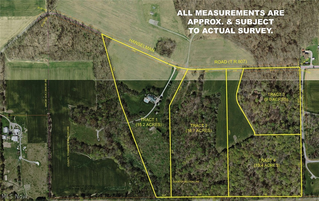 THIS IS PARCEL #3 - 55 Acres Sold In Parcels – Very Secluded – 2/3 Wooded - Knox Twp. – WBLS – Columbiana Co. - Quality Brick 3,000+-Sq.-Ft. Home With Inground Heated Pool – Free Gas On 16 Acres – (4) Wooded and Open Building and Hunting Parcels Ranging From 9 Acres To 17+ Acres Each - ABSOLUTE AUCTION, all sells to the highest bidder on location: SATURDAY – OCTOBER 31, 2020 – 10:30 AM, REAL ESTATE SELLS FIRST. Sold in parcels only. You’ll love these parcels. Parcel #3 – 9 acres – lots of frontage – all wooded – water well – large timber – level to gently rolling. Note: #1 sold first, 2, 3 & 4 sold by acre, choice. Will not be offered as a unit at the end. You’ll love this property. Maps at the site or visit us on the web. Walk land at your convenience. Home is shown by appointment only. TERMS ON REAL ESTATE: 10% down auction day, balance due at closing. A 10% buyer’s premium will be added to the highest bid to establish the purchase price. Any desired inspections must be made prior to