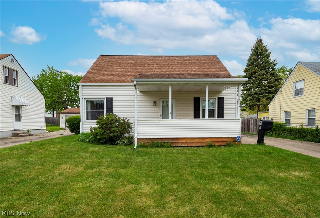 Welcome to 401 Tyler Avenue! Come see this cozy 3 bed, 1 bath cape cod in the heart of Cuyahoga Falls. The main level offers two bedrooms, full bath, living room and kitchen. The kitchen includes all appliances, a dining area, tile backsplash, and plenty of cabinet space. Updated full bath with newly tiled shower. Large owner's bedroom with extensive closet on the second level. Full basement with laundry area and loads of storage space. Enjoy your summer mornings on the charming open frame porch. This home also boasts a fenced in backyard, patio area, storage shed and 1 car garage. Conveniently located near parks and downtown Cuyahoga Falls. Don't miss your opportunity to own this home. Schedule your private viewing today!