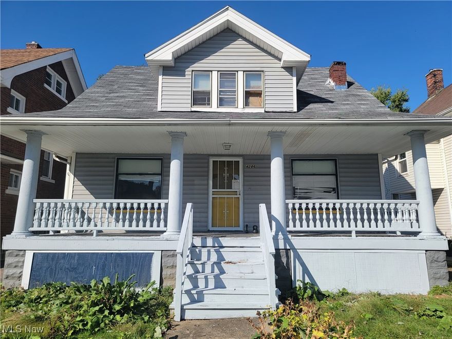 This Cleveland Cape Cod offers great potential! The first floor features a bedroom and a dining room with an electric fireplace, plus two additional bedrooms on the second floor. Does it need work? Yes—but with some repairs and care, you can bring it back to life as a great home or investment property. Previously rented for $950/month. Roof is older, 2 windows need replaced. Furnace 2010, HWT 2022.  Buyer to assume: property clean-out, any city violations, and all repairs. Utilities are currently off. Cash offers only with proof of funds. No seller financing or wholesale offers. Contact your favorite real estate agent to schedule a showing.