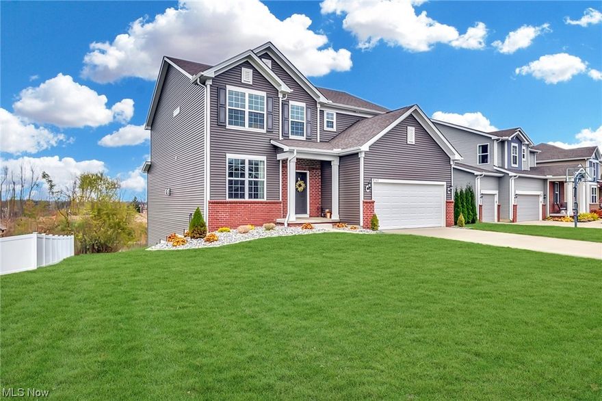 Looking for a move in ready newer home in the heart of Mentor with modern comforts and timeless elegance? Upon entering your guests will be welcomed by an allure of newer construction boasting a build year of 2019 and a sense of contemporary luxury.  The open concept layout is designed for function and style. Serve up your best gatherings and culinary adventures in the kitchen while being connected to all activity. Granite countertops and many builder upgrades.  Adjacent to the kitchen you will find an all-encompassing activity center which offers versatility as a study area or dedicated workstation and an additional private office or den for those requiring quiet work opportunities.  Plan your summer barbeques and enjoy views from the deck overlooking the backyard.  All bedrooms, including the primary with its own sitting area, will be found on the second floor and each with walk in closets and organizers. There is an additional media loft great for late night movies.  The lower level is a walk out and partially finished allowing you to tailor to your desires and expand the living area to your needs.  With its blend of modern features, thoughtful design, community neighborhood, and Mentor location, don’t miss the opportunity to make this your home for the holidays with many lasting memories to come!