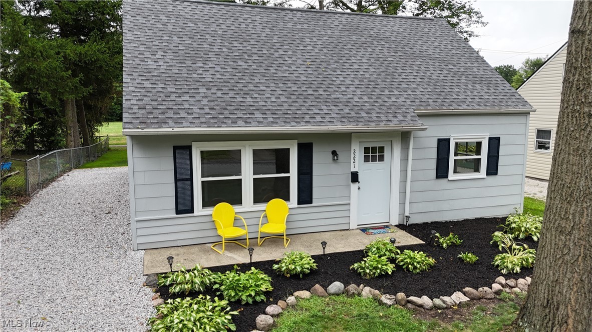 Very nicely updated Cape in Cuyahoga Falls. Great location, just a few minutes to the freeway, downtown, shopping and restaurants.
Brand new in 2025: Kitchen, Bathroom, Roof, Carpeting and Paint throughout. The kitchen features white cabinets, granite countertops, ceramic tile flooring and stainless appliances. The bathroom features a new tub/shower surround, toilet, vanity and ceramic tile flooring. All fixtures are new. Vinyl windows throughout. Outside, there is a huge covered patio area overlooking the fenced back yard. Call your REALTOR today for your private appointment! 2221 Suncrest Drive could be yours!