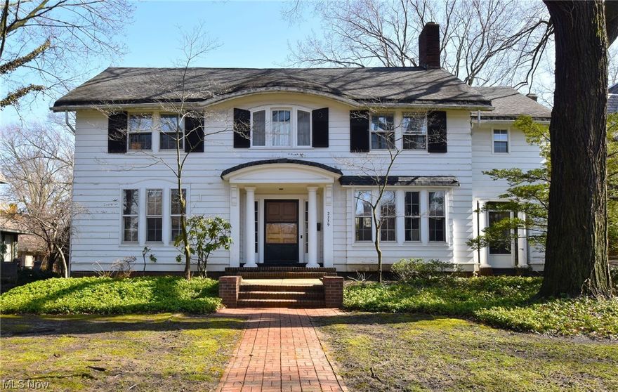 This gorgeous colonial is located in the coveted neighborhood of Chestnut Hills within minutes to hospitals & University Circle. Distinguished architectural details throughout with high ceilings on the first floor. An inviting foyer has gorgeous french doors to the dining & living rooms and an arched door to the morning/sunroom. The large kitchen has a center island, eat in area and a back door leads to the laundry/mudroom and rear entrance. In addition, there is a back staircase leading to the second floor. Continue to the back of the house and a half bath is off the kitchen leading to the light filled morning room overlooking the backyard. The gracious living room has a fireplace & tall doors to a screened side porch. The master bedroom also has a fireplace & the side porch was turned into a custom walk in closet. The ensuite bath includes a stall shower, tub, bidet, double sinks and lots of natural light. Three more bedrooms on second and 2 more full bathrooms complete the second fl