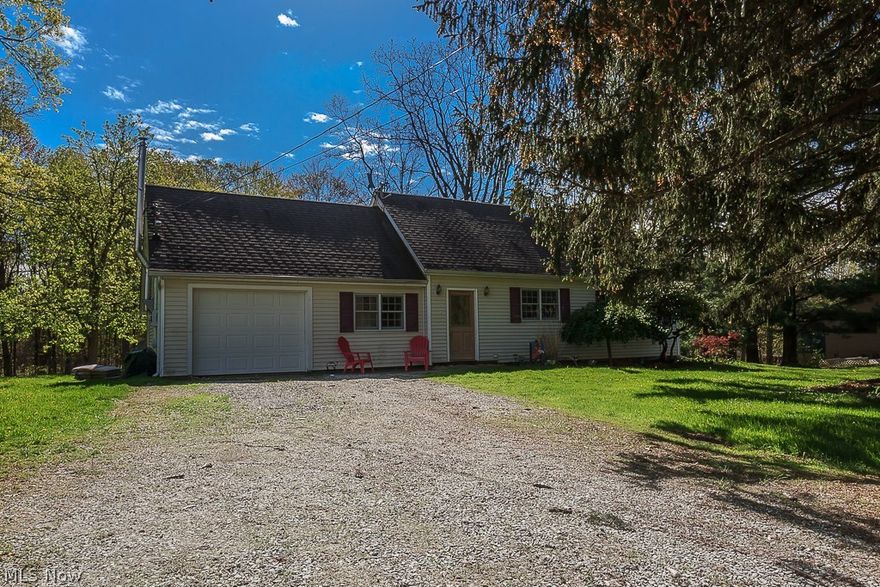 Welcome to this lovely, cozy home, updated & ready for the new owner! Conveniently located minutes from Rt 422, this home offers serene country living, close to all amenities. The spacious Living Room has a slider to the multi level deck overlooking the wooded lot. The Dining area opens to the newer kitchen w/ all stainless appliances, tile backsplash & warm cabinetry. The laundry area is located just off the kitchen. The large Master Bedroom and an additional Bedroom are on the main floor along with the newly remodeled full bath w/ clean neutral colors, On the second floor, there is an open sitting area & another possible bedroom. New well 2013, electric wiring,plumbing, windows, doors,siding, roof all redone in 2003.  Wood burning furnace installed in 2003 provides great savings on heating. New septic will be installed spring 2017. The property has lovely fruit trees, a stream & trails to explore. So much to offer in a maintenance free home, ready for quick occupancy!