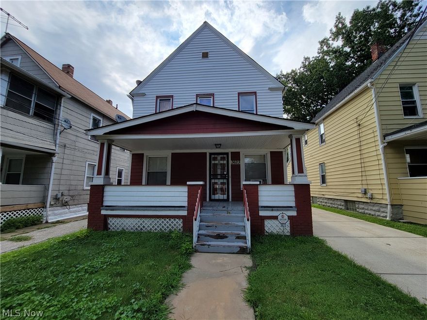 Stockyard neighborhood Duplex makes the perfect investment opportunity for the savvy Investor! ARV $85k-$90k! Rent Range $725-$800/unit! Bring this gem back to its full cash-flow potential! Cute and quiet street off Dennison, near Fulton. Close to Cleveland Metroparks Zoo. 1st floor unit has living, dining, kitchen, 2beds/1bath and is occupied by a long-term tenant. 2nd floor unit has living room, kitchen, 2beds/1bath (no dining room). Full unfinished basement w/Laundry hook-up and plenty of storage space. Newer poured (2-yrs) concrete driveway. Vinyl windows about 8 years old. Roof 10 years old w/recent (2022) repair due to prior storm damage. Seller pays water/sewer and landscaping. Sold "As Is" Seller will make no repairs. All inspections are for Buyers Information only.
