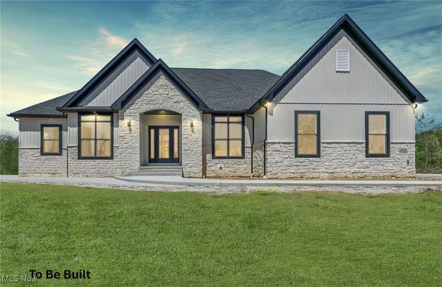 ***Open House December 28th from 12:00p-2:00p***Phase 2 of Lakewood Estates in Canal Fulton is now open with 33 lots ranging from just under 1/2 acre to 2+ acre lot sizes with lot prices starting at $85,000 (call for details), where Modern Home Concepts delivers energy-efficient, modern living paired with stunning architecture. These to-be-built homes feature an open-concept floor plan and high-end finishes tailored to today’s lifestyle. Build this 3 bedroom, 2 full and 1 half bath ranch style home with basement or ask about other opportunities to build in this development. Step into a spacious foyer leading to a private study or home office. The large great room opens to a beautiful yard with optional covered patio, and add a cozy stone fireplace, perfect for cooler months. The chef’s kitchen stands out with custom maple cabinetry, soft-close drawers and doors, a large center island, sleek quartz countertops, stainless steel appliances, and a generous walk-in pantry. The owner’s suite offers a luxurious retreat with optional oversized tiled shower, soaking tub, dual vanities, and a spacious walk-in closet. Two additional bedrooms share a full bath with dual sinks, quartz counters, and durable LVT flooring. Convenience is key with a mudroom and laundry room conveniently located on the main level. The home also features an optional partially finished basement with a half bath, with the potential for a rec room, fourth bedroom, and full bath in the unfinished portion. As an Energy Star® builder, Modern Home Concepts includes energy-efficient windows, solid core doors, and quartz countertops as standard, along with a one-year builder warranty and a 20-year foundation warranty. Photos are for illustration purposes only. Call for more details today for lot availability and pricing!