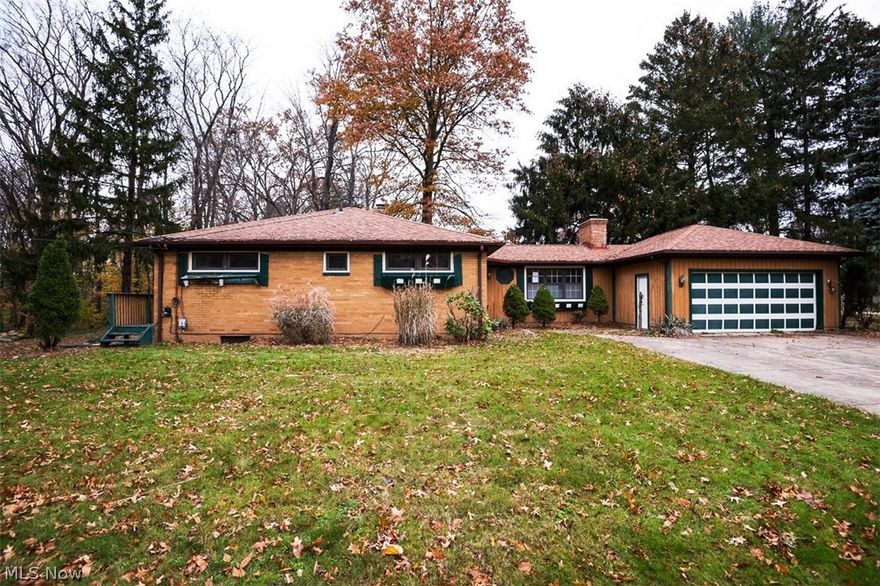 Express you individuality on this 3-bedroom, Ranch style home located in theCity of Mentor. Property incorporates 2 bathrooms, kitchen with cabinet
storage, and a living room with fireplace. It was built in 1954 with approximately 1,796 square feet of living space. With a personal touch and some cosmetic updates you can turn this into a one of a kind home.