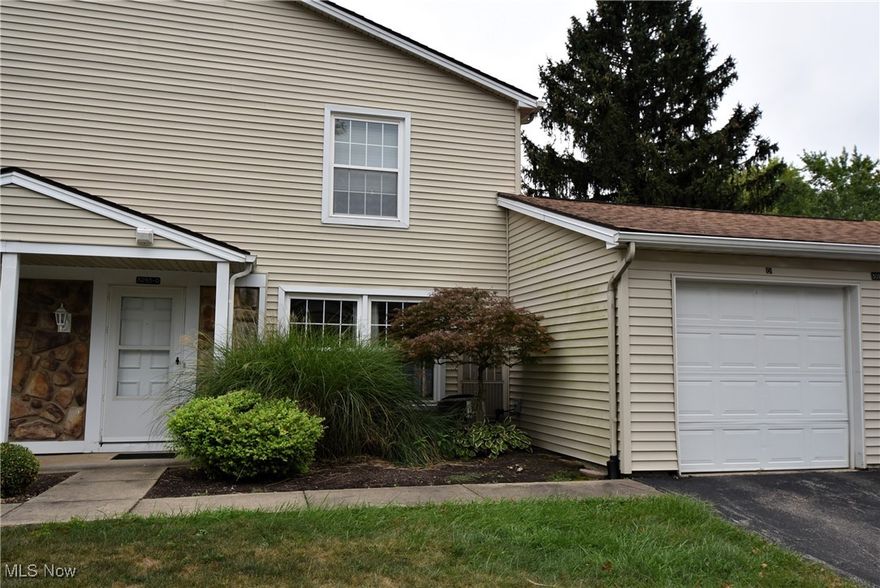 If you are looking for low maintenance living and need to downsize, this condo may just be the perfect fit. The home has two bedrooms, one featuring a walk in closet. The bathroom shower enclosure has been updated. Beautiful Kraftmaid cabinets adorn the kitchen and all appliances stay. You have your own private patio and single car garage with storage cabinets. In the summer months, this condo association provides access to the inground swimming pool.