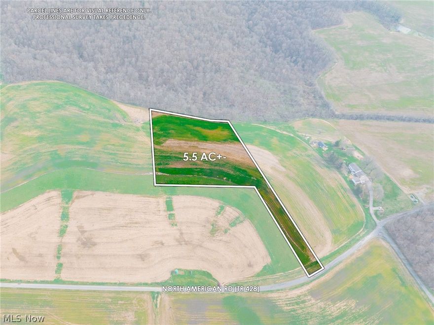 If you have been dreaming of building a home in the country with breathtaking views, this beautiful 5.5-acre property located North of Winfield, Ohio and Dover, Ohio deserves your attention. Set in a highly desirable rural area, this hilltop parcel offers stunning countryside views and the perfect setting for your dream home. With plenty of space for a home, outbuildings, and room to enjoy the outdoors, the property combines peaceful country living with convenient access to nearby towns. Whether you’re looking for a quiet retreat or the ideal place to build and enjoy the beauty of the countryside, this acreage offers an incredible opportunity in a fantastic location. 50% Minerals to transfer