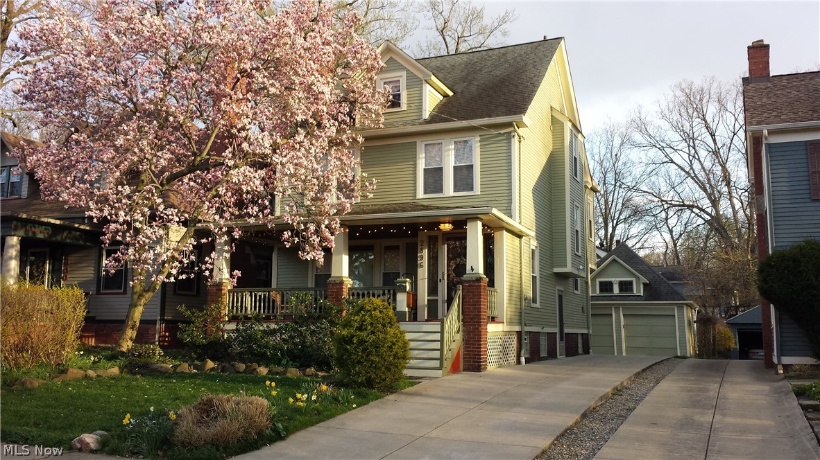 Recently renovated and immaculately maintained home in the highly desired Mayfield Heights Historic District of Cleveland Heights. This stunning home features Hardwood floors throughout, spacious living room with large fireplace and hearth. Renovated kitchen with Bordeaux granite; stainless appliances. Large dining room for hosting. Sizable bedrooms all with generously wide closets and shelving. Refined 3rd floor bedroom with exposed brick, vaulted
ceilings, full bath. Bonus room on second floor could be used as an office/study/playroom or sun room. Home is completed with Central cooling and heating, programmable thermostat, double-paned windows. Cat-5 Ethernet wiring throughout; high-speed cable-ready. Spacious colonial front porch sized for entertaining. Rear fenced yard with stone patio, concrete driveway, and two-car garage with electric doors and attic storage.This charming and secluded
neighborhood home offers privacy in proximity to Coventry village - minutes walk from restaur