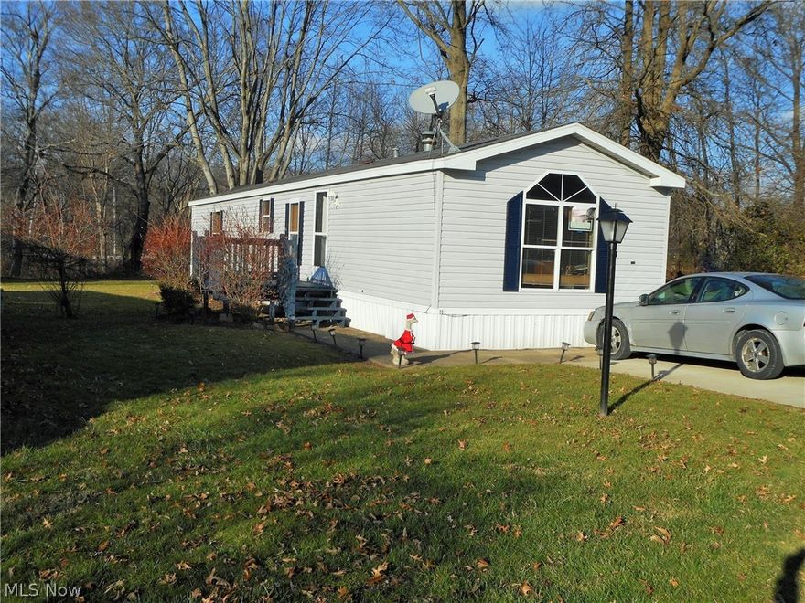 2 bedroom 2 bath 1997 Northpoint 550 mobile home in very nice Colonial Villa Estates. Beautiful private lot. Baths have been updated, newer kitchen, sun room and shed. Lot rent is $340, which includes water, sewer, trash & snow removal. Buyers must be approved by park management.