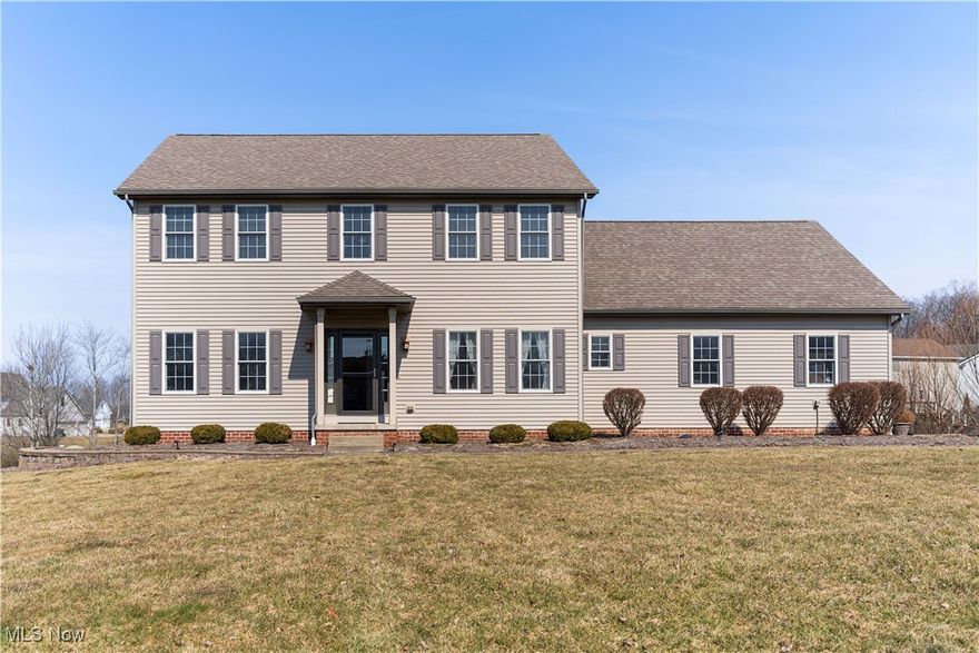 Home is located in the Lovely Stonebridge Neighborhood which is close to everything that Canfield offers. If you like to entertain this home has it all.  If a home body, you are able to enjoy just being home with many comforts.  As you enter , there is an open foyer with front office to be productive in and an elegant dining area .  The kitchen and great room provide an enhanced living space to gather in. The family room has custom built ins for wonderful storage. Upstairs you have 3/4 bedrooms with the primary bedroom having a tiled ensuite.  The large room over the garage makes for the 4th bedroom. When you enter the lower level, you are joyed to see the fun areas available to explore.  There is a loaded bar area, tv area, workout room and full bath as well as a storage room.  The property has a large wide driveway which leads to the serene upper and ground level patios.  The lower patio has an outdoor entrance from within the finished lower level to be able to access the backyard.  Schedule a showing soon!