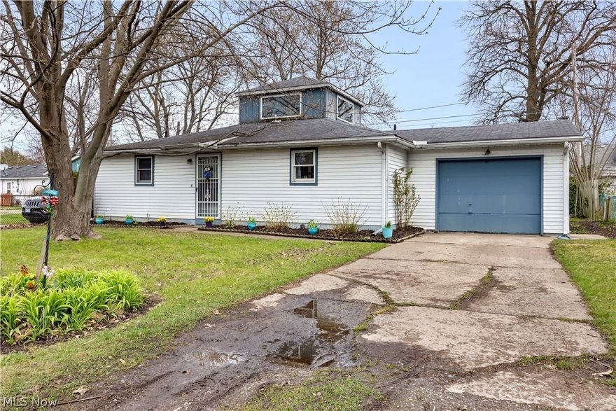 Are you ready to transform this easy one-floor living 3 bed, 1.5 bath home! Perfect for those seeking the opportunity to create their dream home or a profitable Air BNB opportunity! With its unique vaulted cupola ceiling design and plentiful open space, the
opportunities for customization are endless. (Just imagine if you used that space & repurposed as an open loft that overlooks Lake Erie Views) Humm.. That would be cool. The spacious kitchen offers plenty of room for dining or the creation of a new walk-in pantry, while the dining room/living rm. can be converted into one open space for entertaining guests. The three bedrooms are generously sized, and the fenced in backyard features a large concrete pad with electrical hookup ready for your pool, hot tub, patio bar. Additionally, there is also a single attached garage with half bath. The crawl space attic also allows for updated central air installation or extra storage space. Located just a short walk to Lake Erie & Showse Park. Who's ready to seize the opportunity to create your ideal living space and make this home shine? Call your favorite Realtor Today and Schedule your personal tour! Please note: Home is being SOLD AS-IS!
