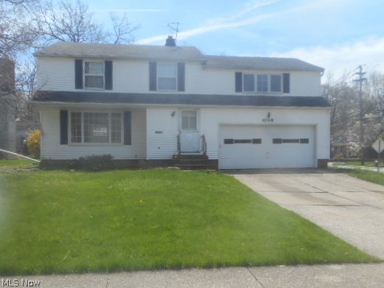 MUST SEE!! Large Colonial located in South Euclid. This home features 4 bedrooms; 2.5 baths. Spacious living room with large bay window to allow the natural light in. Kitchen provides an eat in area plus an abundance of cabinetry and counter space. Nice sized dining room to entertain guests. Bedrooms boasts hard wood flooring. Master bedroom has adjacent bathroom. Two car attached garage with drain. Full basement for extra storage. Deep back yard for relaxing and enjoying the peace and quiet. Great home for the growing family. Your future of owning your own home is just a few steps away! Close to many amenities South Euclid has to offer. Schedule your showing today and submit your offer. --- highest and best offers due Monday 6/3 6 pm