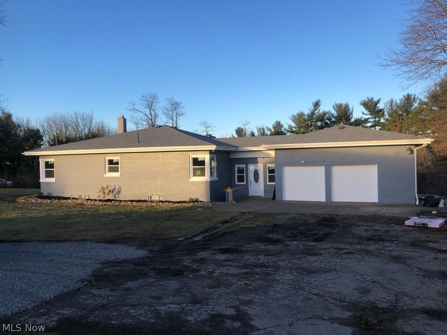 3 bed 2 bath completely remodeled brick ranch. Home sits on 2 plus acres in a great location.