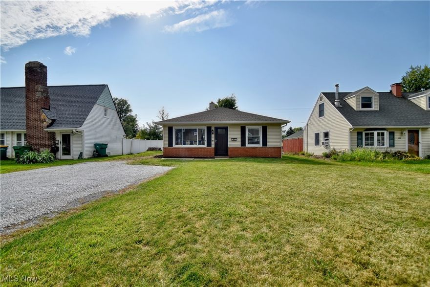This cozy refreshed 3-bedroom, 1-bath ranch is ready for you to move in. The well-maintained home boasts a bright, welcoming exterior with a classic combination of brick and siding. With 3 spacious bedrooms and 1 well-appointed bath, this home is ideal for those seeking a manageable living space without sacrificing style. The open-concept spacious living and dining area features large windows that flood the space with natural light, highlighting the new flooring and fresh neutral paint throughout creating a warm and inviting atmosphere. The kitchen has been modernized with stylish cabinetry, sleek countertops, and appliances making it both functional and stylish. Each bedroom is bright and airy, great for relaxation. The backyard is a true gem with a large deck, perfect for outdoor entertaining, and ample yard space with a fire pit and storage shed. Located within the highly sought-after Mentor School District, this home offers the perfect blend of comfort and convenience. Comes with a one year Americas Preferred Home Warranty. Act fast before it's too late!