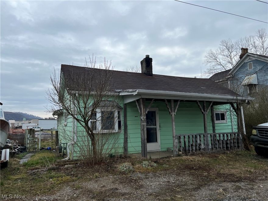 All Utilities are off. Be sure to take a flashlight to view the basement. 
960 sq ft Ranch home with two bedrooms, 1 bath. House being sold AS-IS, utilities will not be turned on by Fiduciary. 
Belmont County Water and Sewer Authority. House does need TLC.