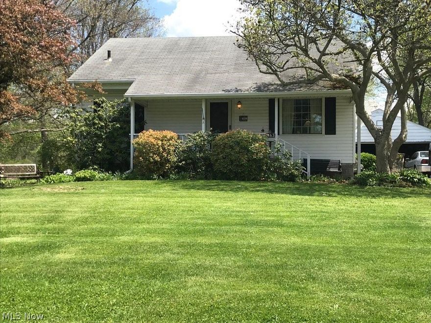 Cute cozy vinyl sided cape cod on .6725 acre lot with some fruit trees and beautiful vegetation. 2 car detached garage, side patio and cement drive. Beautiful wood flooring in FR, some newer windows plus bay window, furnace approx 7 years and electric updates. Full basement with glass block and sump pump. Seller willing to escrow for septic at acceptable price.