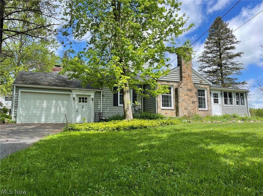 This wonderful 1945 home is situated in a desirable setting, ideal living for the outdoorsman/woman with just over 6 acres in the City of Chardon. This three bedroom home has two full baths, beautiful hardwood floors and two wood burning fireplaces. Recent updates include newer carpet, windows, and vinyl siding. The master bedroom over looks the beautiful view of the neighboring lake. This home is move in ready and awaiting your personal touches to be taken to the next level.