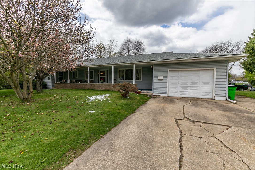 A spacious 1700+ square foot ranch in Barberton with 3 bedrooms and 2.5 baths. This lovely home features a formal living room, formal dining room, and a family room with a fireplace. Natural hardwood floors flow throughout the living room, dining room, bedrooms, and hallway. There is also a full basement, attached garage, large front porch, and so much more.