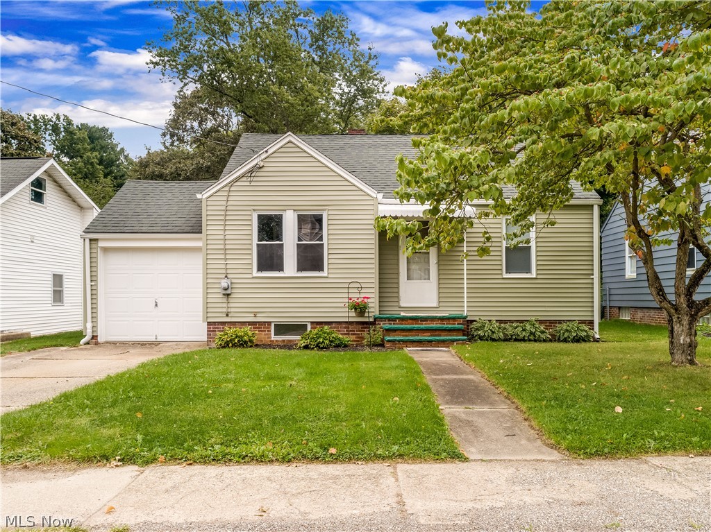 Wonderfully updated 3 bedroom, 1 bath cape cod. This home features an updated kitchen, updated bath, new flooring, interior painting, new garage door, and new vinyl siding. The exterior offers a storage shed, a nice yard, a concrete patio for relaxing or entertaining and a concrete pad off the back of the garage that will make a great grilling area. This home needs nothing! Don't miss out! Call your agent to set up a showing today.