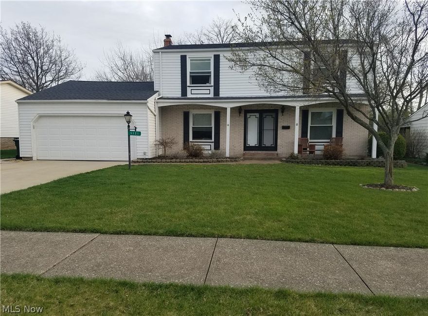 Very nicely maintained 4 bedroom Colonial located in popular and convenient Woodbury Hills development. Spacious, updated kitchen with new glass tile backsplash. Laminate flooring. Remodeled half bath off kitchen. Kitchen overlooks family room with sliders to covered, stamped concrete patio.  Dining room off kitchen is currently being used as extra room that could easily be the dining room, office, toy room, etc.  Living room is currently being used as the dining room and could easily be the living room again with refinished hardwood floors.  4 large bedrooms upstairs with refinished hardwood floors (1 has carpeting) plus a full master bath.  Home features newer stamped concrete front walk and rear patio, vinyl replacement windows and slider, roof replaced and chimney rebuilt 2012. Fenced yard has just been re-seaded. All appliances stay! Tons of storage!