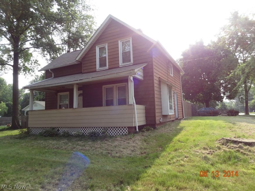 Nice size family home with fenced back yard, large front porch, 3 bedrooms and two baths.  Just needs some TLC.