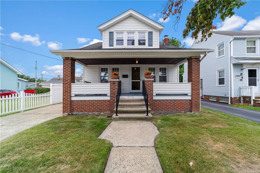 Adorable Cape Cod seeks new owner.  This darling 3 bedroom features a first floor primary bedroom plus 2 second floor bedrooms. Lovingly maintained throughout the years including an electrical update of $11,000 in spring 2025 which included electrical mast and panel, roof (2011), windows, vinyl siding, insulation, basement waterproofing w/transferable warranty, glass block windows in basement, new railings, garage door (2024) and even going back 25 or so years with both chimneys entirely replaced.  The front porch will welcome you, and entering the house the shiney and reconditioned hardwood floors will wow you.  Lots of pristine woodwork throughout the home.  Gas fireplace has only been used a couple of times throughout the years, but is reported as working.  This is a great opportunity for an AFFORDABLE well maintained Cleveland home.  Property sold as is.  Don't let it pass you by!