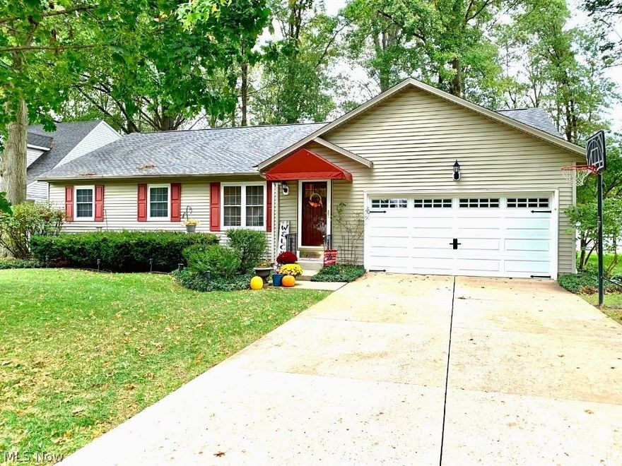 Upon opening the front door, this inviting ranch style home will welcome you with a spacious open concept, and vaulted ceilings. This home features 3 bedrooms, 3 full bathrooms, and 1,478 sq ft of main floor living space. The eat-in kitchen has a vaulted ceiling, new engineered flooring, under cabinet lighting, and new countertops. A partially finished basement has new vinyl flooring, paint and trim, a wet bar, and a full bathroom. The windows, shutters, entry door, back slider were installed in 2018. The main roof was replaced in 2020. The majestic tree lined backyard has new outdoor electric, Trex deck, a gazebo with cover and all the side curtains, a shed with a new roof in 2020, and the trees were professionally trimmed in 2020. Irrigation system 2017, and a radon mitigation system is already installed.