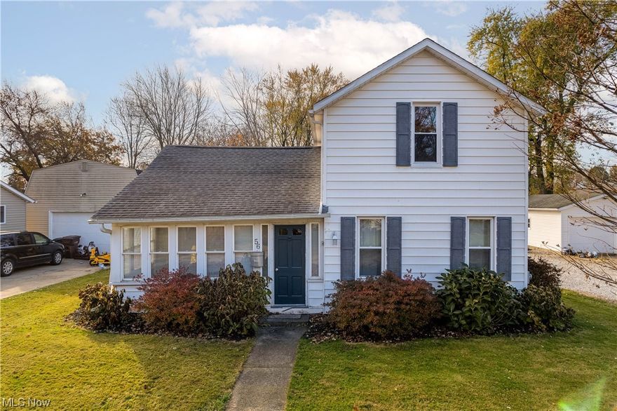 Welcome to 56 Brooklyn Ave, Doylestown ~ Charming 3 bedroom Colonial with FIRST floor laundry and FIRST floor master bedroom!  Kitchen features tile floors, glass tile backsplash, appliances, and undercounter lighting.  Dishwasher new 2023.  Spacious living room offers 12' cathedral ceiling and laminate flooring. First floor master bedroom has plenty of space and a huge walk-in closet.  Enclosed Front porch for your down time.  Upstairs has two bedrooms (currently tandem but would be easy to put up 2 walls) with 9' ceilings.  2 car detached garage has a 22x7 attached covered patio situated on a deep lot of 190'. HWT new 2022. Roof less than 10 years and furnace approx 9 years. Great location close to school, park and highway.  Public utilities and seller is offering Home Warranty for buyer!  Come and check out 56 Brooklyn Ave, Doylestown today!