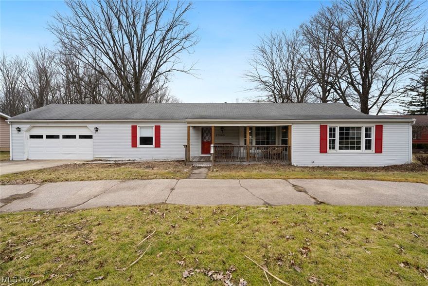 Welcome to your next home sweet home! Nestled on nearly 1 acre of picturesque land, this charming ranch-style abode boasts three cozy bedrooms and two full baths. Not to mention, an owner's suite with vaulted cielings, double doors, and a walk in closet. Step in through the front door to discover a living area and a large family room, ideal for both relaxation and entertaining guests. The heart of the home, the kitchen, awaits your personal touch, offering ample space for culinary creations and family gatherings. As you explore further, you'll find that this property includes an attached oversized two-car garage, providing convenient parking and additional storage space for all your belongings. Whether you're a car enthusiast or simply need extra room for tools and equipment, this garage is sure to meet your needs. Outside, the expansive yard beckons for outdoor activities and gatherings, offering endless possibilities for gardening, playtime, or simply soaking in the serene surroundings. Embrace the opportunity to create your own outdoor oasis! While this home does require some TLC, envision the potential it holds to become your dream retreat. With a little imagination and investment, transform this diamond in the rough into the perfect place to call home. Don't miss your chance to make this home yours – schedule a viewing today!