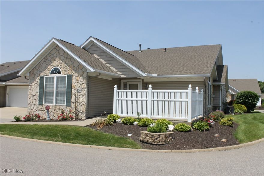 Move-in ready condo in Wetherington Estates offering low-maintenance living and a comfortable open floor plan. The great room features a corner fireplace and flows nicely into the kitchen, which includes maple cabinetry and all appliances. The primary bedroom provides a full bath with a walk-in shower and a spacious walk-in closet. Additional highlights include a two-car garage and an open patio perfect for enjoying the outdoors. This well-cared-for unit is clean, inviting, and ready for its next owner.