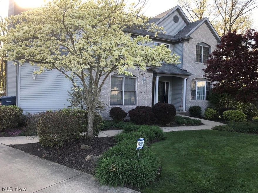 Gorgeous 4 bedroom, 2 full and 2 half-bath home on highly desired cul-de-sac lot. This custom home has 9’ ceilings on the main flr, a beautiful brick Hearth encases the high-efficiency, wood burning fireplace in the living room, a 2 story foyer, and an updated kitchen with high end appliances. The large master bedroom has vaulted ceilings, a walk-in closet with a custom closet system, and an en-suite bathroom with a separate toilet room and skylight. There are closet systems in the remaining three bedroom closets, two of which are walk-in. The finished walkout basement has a large rec room that is perfect for entertaining with a custom wet-bar, a 2nd fireplace, & half bath. The large two-tiered deck has stunning views of the wooded back yard & large creek that ends in a 15' waterfall into the Rocky River, truly a private oasis. The yard has a sprinkler system & an Invisible Pet Fence. There is also a whole-home backup generator connection system integrated into an updated electrical pa