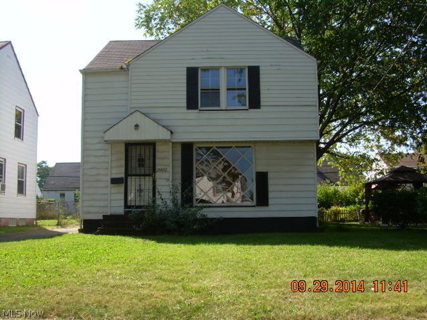 This is a standard 3 bedroom 1 and a half bath colonial style home with a fireplace in the living room, recreation room in the basement, formal dining room plus an eat in kitchen.  The half bath is on the 1st floor in the back hallway.  This is in a highly desirable neighborhood with plenty of up side potential.  The list price does reflect the interior condition but at this price it won't be long before she's sold to a new owner.  Don't wait on the side lines get in the game.  Being offered in as-is, where-as and with all faults, seller will make no repairs.