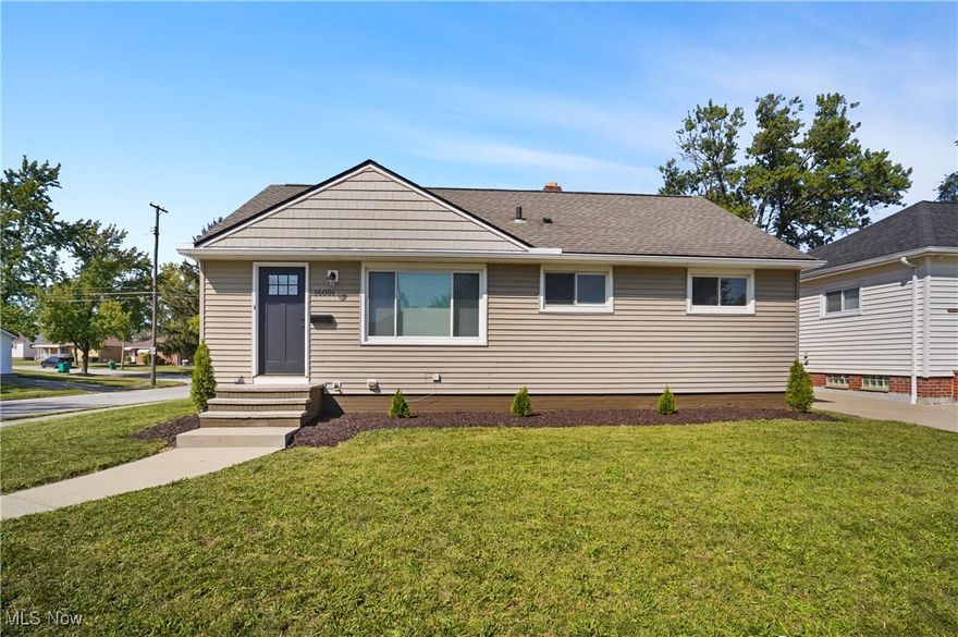 Welcome to this cozy, totally updated ranch-style home in the heart of Maple Heights. Boasting three bedrooms and two full baths. This property offers a modest, well-loved footprint perfect for first-time buyers. Newer flooring, all painted throughout. The bright white kitchen has been updated with new cabinets, and new appliances. Gorgeous! Three bedrooms and a full bathroom on the first floor. Finished basement has a full bathroom, wash tub, exercise room, office, rec room etc.  The 5,650 sq ft lot provides just enough yard space for outdoor enjoyment. Situated in a neighborhood with character and convenient access to nearby amenities, this home offers excellent value in today’s market. All you have to do is move in!