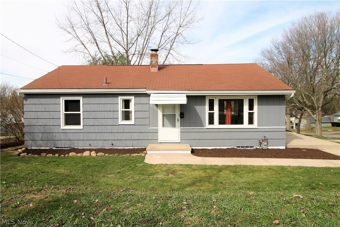 Welcome to this totally charming, remodeled three bedroom ranch home. Come on in from the new exterior steps (2021), freshly mulched yard to this large living room with windows to let the natural light to shine through and refinished wood floors throughout the home. The gorgeous eat in kitchen has new tile floor, granite counters, tile backsplash, stainless appliances, newer cabinets, recessed lights, Bluetooth speaker. WOW! There is a remodeled full bathroom with new toilet, sink and vanity. Three bedrooms all on the main level. The large unfinished basement is very clean for storage, laundry area, even room for entertaining. There is a two car attached garage. The backyard has a patio great for entertaining or just relaxing. The home sits on a large lot, and has freshly painted exterior. New sewer line (2021), furnace and A/C (2018), hot water tank (2018), new windows, new exterior doors. All you have to do is move in! Precious memories begin right here!