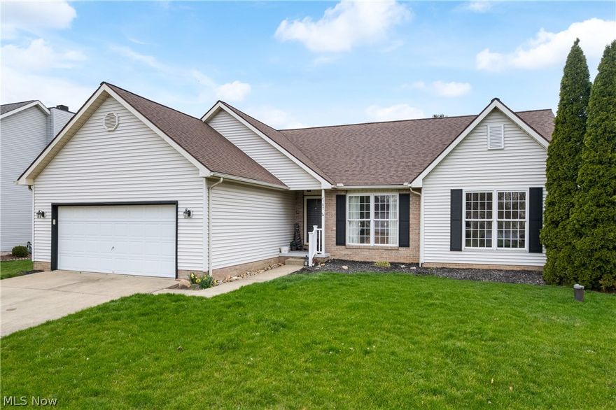 Welcome to 2187 Old Elm St NE in Canton, located in the desirable Pebblebrook neighborhood. This well-maintained ranch offers comfortable first-floor living with a clean, inviting feel throughout.

As you enter through the front door, you're greeted by a spacious living room with a vaulted ceiling, creating an open, airy atmosphere. The eat-in kitchen features stainless steel appliances, plenty of cabinetry, and provides a functional space for everyday meals and entertaining.

The home includes a true primary suite with a walk-in closet and a private full bathroom, complete with a tub and shower combo. Two additional bedrooms on the main level are generously sized and filled with natural light.

One of the features of this home is the three-season sunroom, perfect for relaxing while enjoying views of the backyard. The sunroom is your entrance to the deck and backyard, and it comes with a storage shed perfect for all your outdoor storage needs.

Convenience is key with a first-floor laundry room located just off the garage entry.

The professionally finished basement (Spring 2022) adds 1,228 square feet of valuable living space. This includes a large rec room with endless possibilities, an additional bedroom, a full bathroom, and plenty of storage options.

Other updates to the home include a new air conditioning unit in 2023 and fresh paint throughout, making this home truly move-in ready. Don't miss your chance to own this versatile and well-cared-for home in a great location. Schedule your showing today!