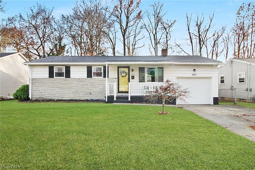 Welcome to your dream ranch home in charming Poland! This home features 3-beds, 1-bath, 1-car attached garage and an inviting front porch. As you enter through the front door, enjoy natural light that fills the living room, creating a warm and welcoming atmosphere. The eat-in kitchen is a highlight, with modern updates including granite countertops, fresh cabinets, and sleek stainless steel appliances. The bathroom has been completely updated as well with new vanity, toilet and shower. The entire first floor has been freshly painted,  with new flooring, and stylish fixtures throughout. A full basement is ready for your personal touch—whether you envision it as additional living space or just storage, the possibilities are endless. Venture into the fenced backyard, where you'll find your back patio, providing an ideal setting for entertaining guests or enjoying quiet evenings. Don't miss the chance to make this Poland beauty yours!