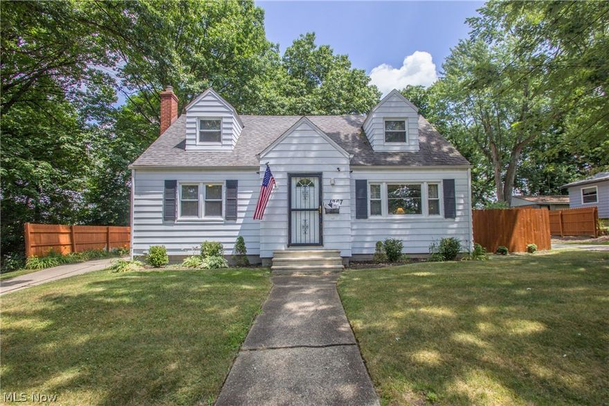 This wonderful 4 Bed, 2 Bath Cape--private & tucked away on a quiet street yet convenient to Gorge Metropark, Chapel Hill shopping, restaurants & highways-- boasts updated kitchen w/ ceramic, replacement windows, newer 2nd floor carpet , privacy fencing, newer roof, MORE! Second floor bath as well as bedrooms have been remodeled and supplemental electric baseboard heat added. Finished lower level family room provides an additional 400 sq. ft. of overall living space. Original hardwood in main floor bedrooms and under carpet in living room. Enjoy the convenience of the horseshoe drive around house & TWO oversized 2-car garages with substantial additional sq. ftg. for storage. One garage measures 24x32 w/ new lighting, water, heat and 220V! Updated electric panels in both garages and house with added generator panel. Newer water tank. Sale includes 3 parcels, providing added privacy, green space and space for guest parking. One-year home warranty provided by seller for buyer! Welcome to