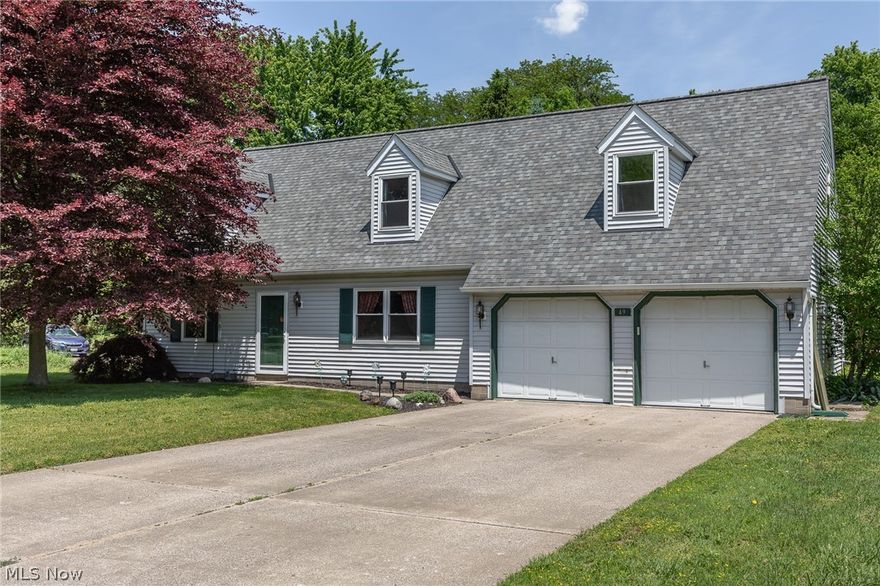 Beautiful Cape Cod on a quiet cul-de-sac street in Painesville Twp. This beautiful 1990 built home is situated on a beautiful lot with a private rear yard. Upon entering the home, you will step into the spacious living room that opens to a large eat-in kitchen. Most appliances are included with your purchase. The main floor has a great mud room / laundry room on the first floor leading to the two car attached garage. There is a main floor bedroom and full bath that can double as a master if needed. Upstairs are three large bedrooms, ample storage and another full bath. The master bedroom is HUGE with a wall of closets. Many updates have been completed including: Roof (3 years), Windows (2-5 years), HWT (5 years), Appliances (7 years), Furnace (13 years). AC (7 years), Patio Slider (6 years). All the big stuff is newer so you can focus on making this home your own!
