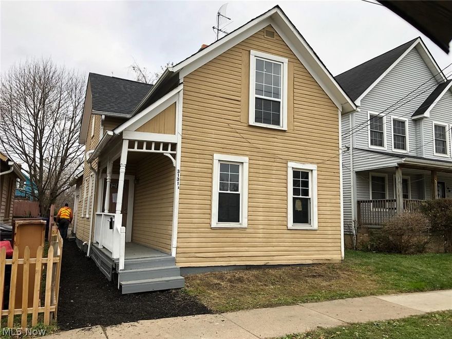 ATTENTION INVESTOR.  Great opportunity to acquire Two unit investment opportunity in Cleveland's near west side. Just rehabbed and ready for a tenant. First Unit has been repair and ready for tenants and is now making $1100 per month.   Back unit has being repaired and ready for tenant.   This unit can be rented for about $500-$600 per month.  Interior is  cleaned and painted.  Bring me your Best offer for this now cash flowing property.