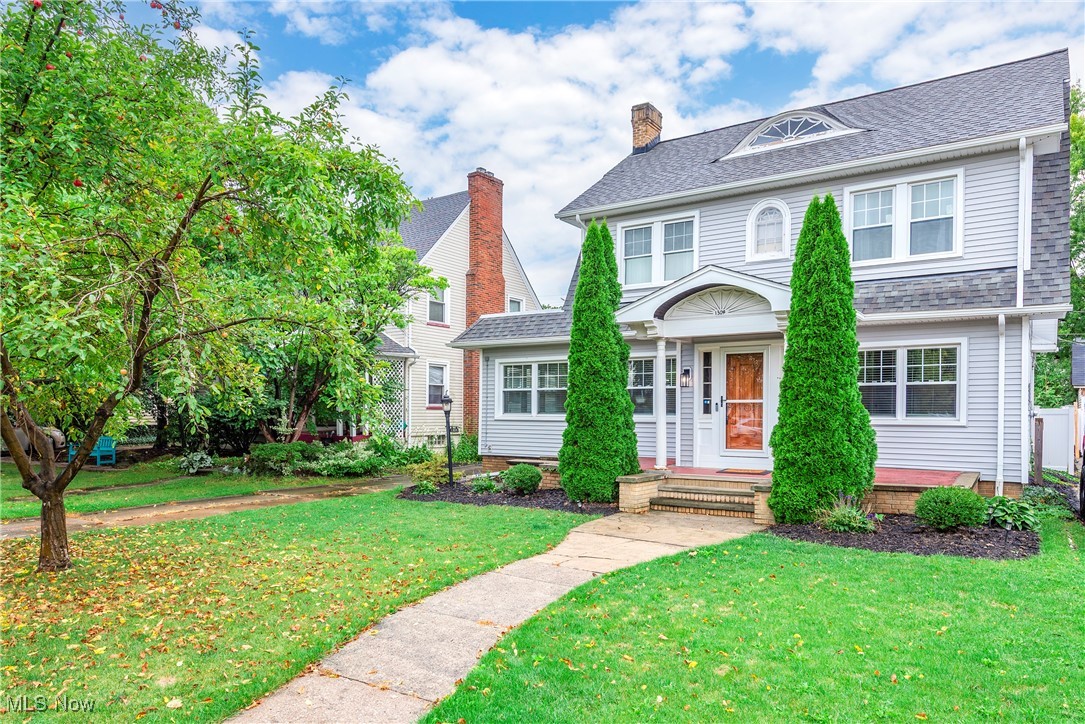Welcome To Your New Home! This Classic Lkwd Colonial Is Ready For Its Next Owner! This Home Offers The Lkwd Charm You Expect Blended With Modern Updates! The 1st Fl Offers An Over-Sized, Updated Kitchen & All Appliances Convey! A Spacious Mudroom Provides Direct Access To The Rear Yard! The Formal LR Boasts HDWD Floors & A Fireplace, & Leads To An Inviting Sun Room! The 2nd Floor Provides 3 Bedrooms (One Setup As A Walk-In Closet) As Well As A Bonus Room, Perfect For A Home Office! The Walk Up 3rd Floor Offers Over 300 Sq Ft Of Additional Living Space. The Basement Is Partially Finished With A Large Rec Room & Built-In Bar! The Private Rear Yard Is Fully Fenced , & Includes A Secluded Patio To Relax On A Hot Summer Day! Updates Over The Years Include New Vinyl Siding, New Windows, Updated Kitchen, & A Waterproofed Basement With Warranty! Call Today For Your Private Tour!