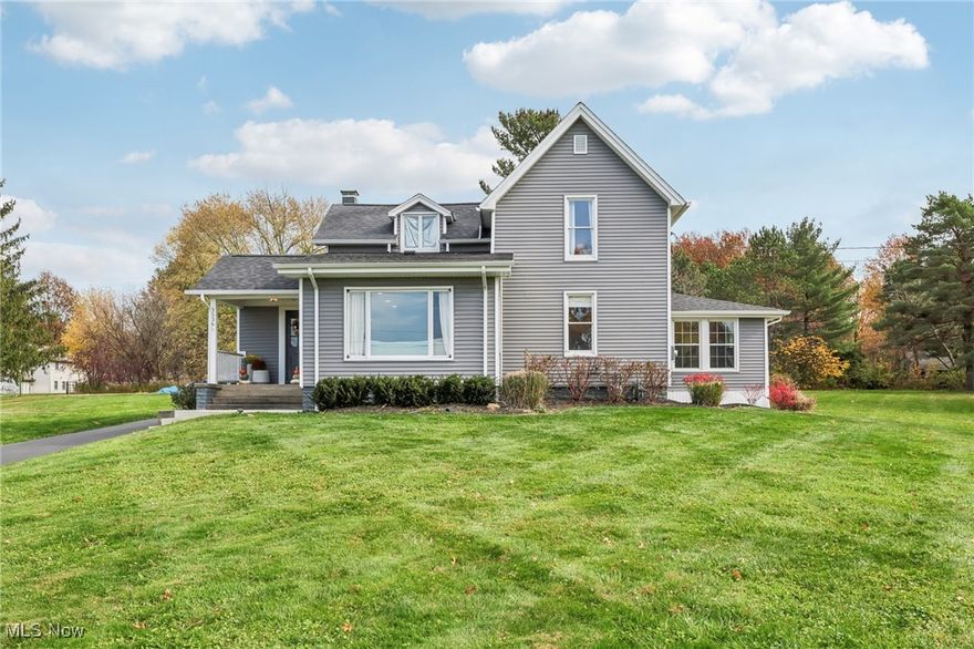 Welcome to this beautifully updated and lovingly restored 1880s gem nestled on 1.6 acres of serene land! This charming home combines historic elegance with modern conveniences. The spacious living room, complete with a cozy fireplace, flows into a formal dining area ideal for entertaining.  Step into the inviting kitchen featuring a central island, breakfast nook, and gorgeous finishes making for a perfect gathering spot. Abundant natural light fills the sunroom, creating a warm space to relax year-round. With a convenient first-floor bedroom, and three more sizable bedrooms upstairs, there's room for everyone. The two full, updated baths, one on each level, are designed for comfort and style. Outside, you'll find a detached 4 car heated garage with a brand-new metal roof, perfect for hobbies or extra storage. The oversized gazebo, situated on a stamped concrete pad, features a metal roof, color-changing lights, and a fan for comfortable outdoor entertaining. Enjoy the convenience of free gas on the property!!
This home offers a rare blend of character, charm, and modern updates. Don't miss this opportunity to own a true piece of history with all the comforts of today!