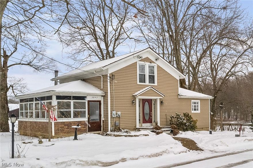 This classic Century+ beauty sits proudly on almost 5.5 acres in Randolph Twp and has many recent updates including newer vinyl plank flooring throughout the main level (2021). The welcoming living room with its hidden closet (formerly the stairway to the second floor) flows beautifully into the formal dining room and the adjacent and cozy family room with built-in wood burning stove. Enjoy the outside views year-round from the light and bright 4-season room with newly installed baseboard heat (2022). The large updated country kitchen with newly painted cabinets and hardware, ample counter and cabinet space, large pantry, and center island provides a lovely vantage of the expansive backyard. An adjacent full bath was completely renovated (2021) with commode, flooring, lighting, vanity, and tile surround. A first floor laundry nook eliminates the need for running up and down steps, and a nicely sized bedroom with original hardwood floors rounds out the first floor. Upstairs are 2 bedroo