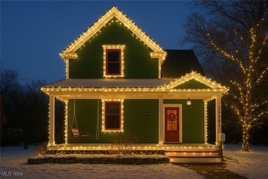 Own a piece of history in North Olmsted! Nestled right in the heart of the city—close to schools, freeways, and shopping centers—this beautifully maintained 1896 colonial farmhouse blends timeless craftsmanship with thoughtful modern updates. The historic home showcases its original character throughout, including detailed woodwork and a rare Dutch door in one of the bedrooms.
The renovated kitchen (2020) features custom-built oak cabinets, quartz countertops, and a new refrigerator (2024). A spacious office/den offers an entire wall of built-in bookshelves. Recent improvements include a radon mitigation system (2023) and an installed basement dehumidifier.
Set on over half an acre, the property includes fruit-bearing trees and bushes, a patio with a pergola featuring a retractable cover, a 3-car garage, and a 16x12 shed tucked toward the back of the property. This home also includes a 1-year home warranty for added peace of mind. A rare combination of historic charm and modern comfort.
