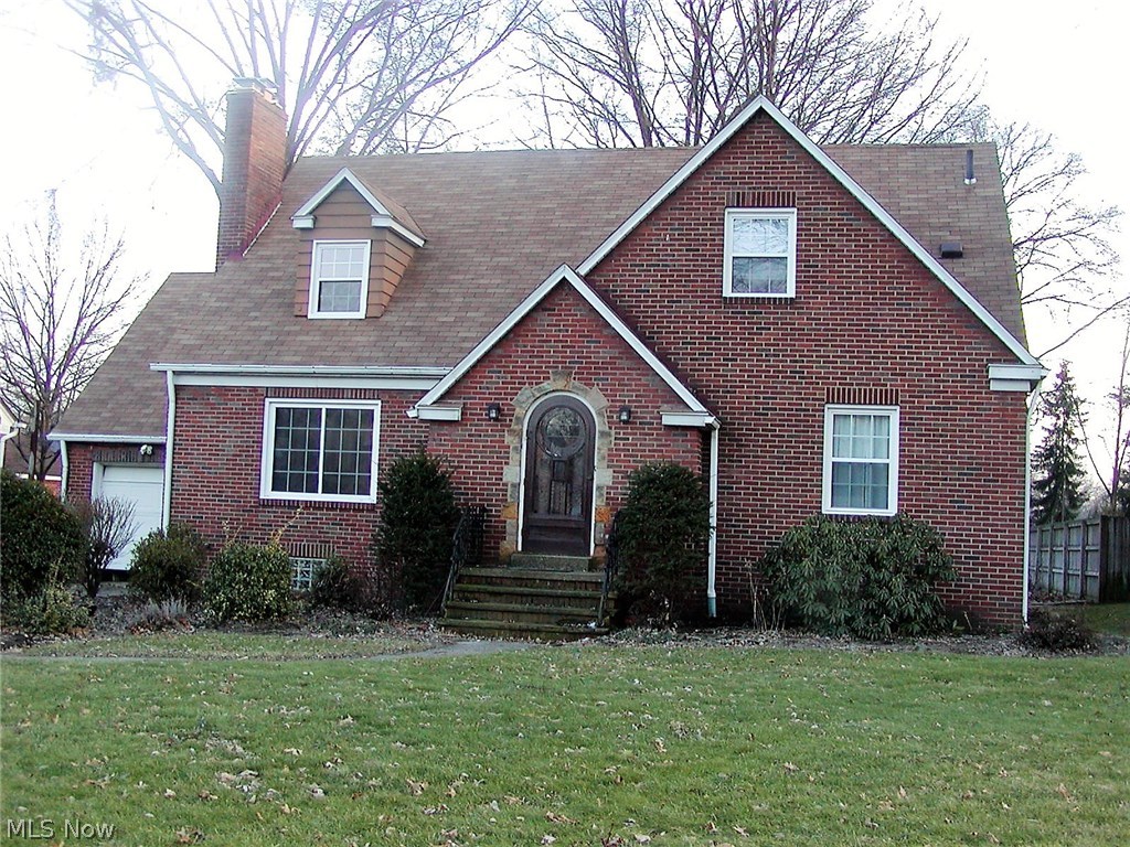 Lot: 80 X 155. Brick expanded , spacious cape. Large 2nd floor bedroom with two dormer windows. Loads of storage plus built in drawers for extra storage. New replacement windows in most of the house. Glass block windows in basement. Foyer entry with double closets into large living room with beautiful wood floors, gas fireplace. Roomy dining room with wood floors, French doors to sun room to deck, fenced yard, brick patio. Wonderful applianced kitchen with newer white cabinets, breakfast bar that doubles as a large work area. Trane furnace and air conditioner. Basement recreation room with 2nd fireplace and built in bar is not included in the square footage. America's Preferred Home Warranty included.