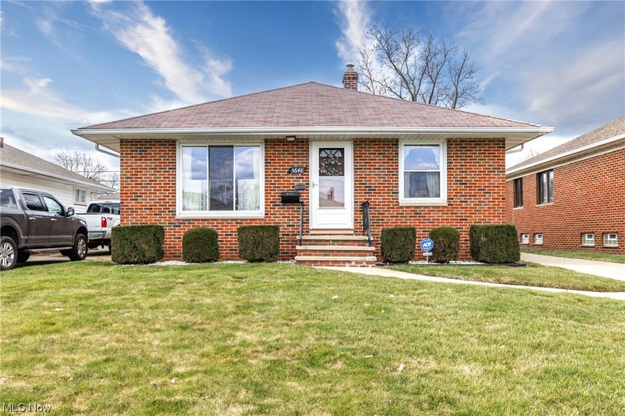 Welcome to this charming brick ranch home in the quiet neighborhood of Garfield Hts. This well-maintained property has been carefully cared for by the same family for more than 50 years and is now ready for a new owner to enjoy all it has to offer. Pride of ownership is abundant. With 3 bedrooms, 2 full baths, and a spacious basement, there is plenty of room for your family to spread out and make memories. This home is violation free. Don't miss out on the opportunity to own this truly special property in Garfield Hts - schedule your showing today!