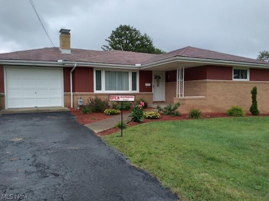 Well Cared for One Owner Home!  This 3 Bedroom Ranch Style Home has the Convenient Garage to Kitchen Floor Plan. New Carpet in the Living Room with Wood Burning Fireplace.  All 3 Bedrooms have Hardwood flooring.  The home has 200 AMP Electric Service, Replacement Windows, Public Water and Sewer.  The Full Basement is ready for you to make it anything you desire even plumbing in place with a toilet.  There is access into the basement from the back yard. Located in one of St.Clairsvilles Lovely Neighborhoods.