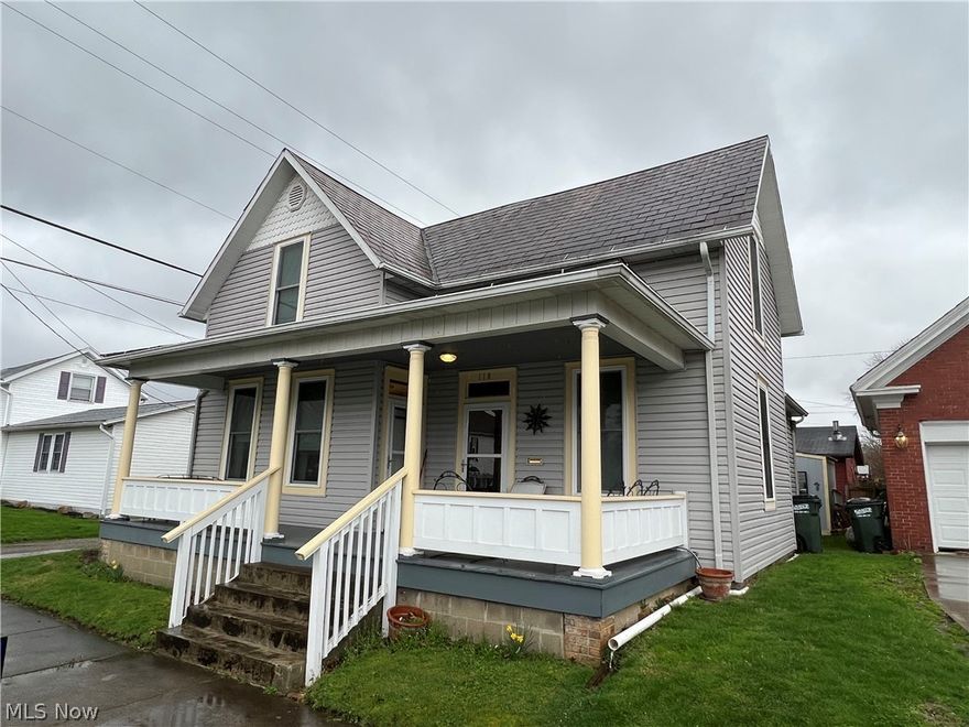 Totally renovated since 2011 with updated wiring, plumbing, kitchen with corner sink, 2 baths, replaced plaster with drywall, flooring, paint, replacement windows, and trayed ceilings throughout the 1st floor.  Must see inside to appreciate!  First floor master bedroom, full bath & laundry room.  3 additional bedrooms and a full bath on the second floor.  Raised panel solid oak doors throughout.  8 X 8 storage shed.  Seller is offering a 1 year America's Preferred Home Warranty.  Taxes reflect the seller receiving a homestead credit of $343.74 annually.  Exclude window coverings in the living room and master bedroom.  Current owner's utilities average $125 for electric, $50 for water and sewer monthly.