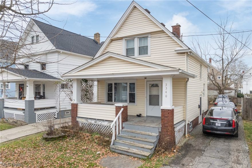 Welcome to 3340 W 91st Street, a fantastic place to call "home"! This colonial in west Cleveland has 2 bedrooms, 1 bathroom and boasts tons of natural light throughout. It has been slightly updated over the years and has a partially finished basement, perfect for having another space to relax with family and friends. Windows are about 10 years old and come with a transferable warranty as well! This home is close to all major highways and the neighborhood has a park with a pool about 1/4 mile away! It could also be an amazing investment opportunity as well. Don't miss out! Schedule your private showing today.