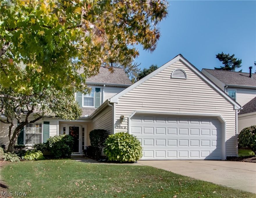 Welcome home to a gorgeously updated, highly desirable, and easily accessible Halle Farm Condo! Located just minutes from shopping, entertainment, and the highway, this spacious condo has much to offer, down to the details. Designed to accommodate main floor living, the condo provides access to the attached two car garage, as well as a utility and laundry room. Across the foyer, the condo's galley style kitchen, which was updated in 2010, is quite striking, with beautiful custom cabinets, granite countertops, newer stainless steel appliances, and a cozy eat-in area. Bright and inviting, the Great Room is complete with a formal dining area, access to a private back deck, a gas fireplace, and newer skylights that make the room perfect for relaxing or entertaining. Adjacent to the Great Room is the Owner's Suite with an on-suite bathroom and walk-in closet with lots of storage. The bathroom is a must-see, with a fountain faucet in the bathtub and ceramic-tiled walk-in shower. The upstairs